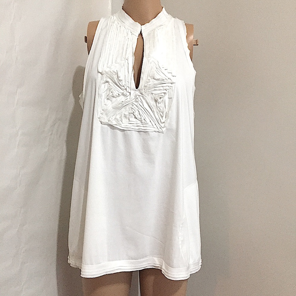 BCBG MaxAzria Sleeveless Ruffle Top - Picture 2 of 14